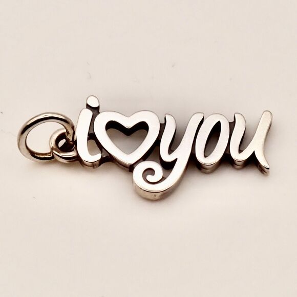 James Avery Jewelry - NEW James Avery I Love You Script Charm Sterling Silver 925 Heart Pendant
